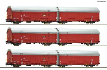 Roco 6600393 Spur HO 3-tlg. Set: Autotransportwagen, TWA