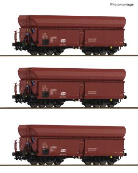 Roco 6600425 Spur HO 3-tlg. Set: Selbstentladewagen, CD