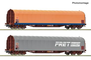 Roco 6600473 Spur HO 2-tlg. Set: Schiebeplanenwagen, SNCF