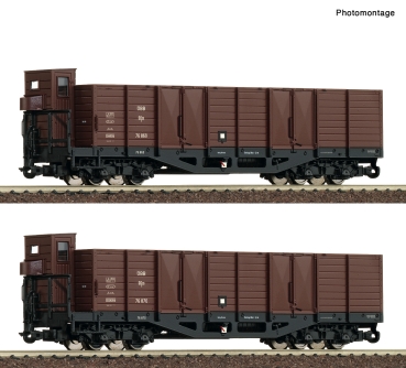 Roco 6640004 - Spur HOe 2-tlg. Set: Offene Güterwagen, ÖBB