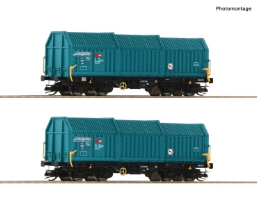 Roco 6680014 - Spur TT 2-tlg. Set: Teleskophaubenwagen, SBB