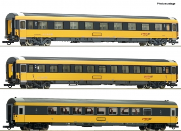 Roco 74183 - 3-tlg. Set: Reisezugwagen, Regiojet