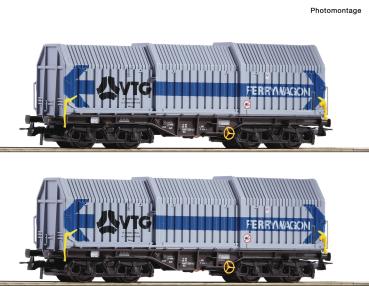 Roco 77051 Spur HO 2-tlg. Set: Teleskophaubenwagen, VTG