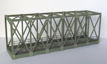 Laffont T4501 - Spur TT Fachwerk-Kastenbrücke 1-gleisig resedagrün