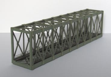 Laffont Z4501 - Spur Z  Fachwerk-Kastenbrücke 1-gleisig resedagrün