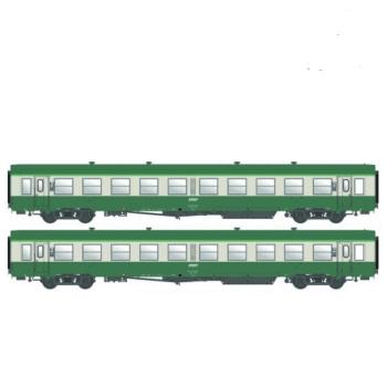 LS Models MW40035 - Spur H0 2er Set Personenwagen USI B10t U61 SNCF, Ep IVb, DC