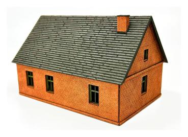 MBR model AS-0311 - Spur H0 Einfaches Backsteinhaus