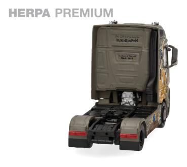 Herpa 952040 - Spur H0 Herpa Premium: Mercedes-Benz Actros '18 L Gigaspace Kühlkoffer-Sattelzug "Niedermaier 80 Jahre"