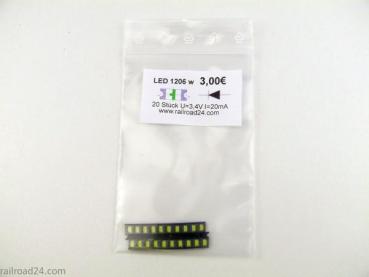 Railroad24 6751 - 20x SMD LED 1206 weiß