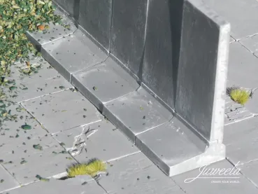 Juweela 23480 - Spur 1:32  Betonstützen L+T Winkel Sockel, 5+5 Stück