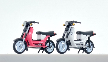 Kres 55061030 - Spur HO Komplettmodelle 2x Simson SR50, rosa und weiß