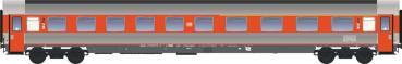 LS Models 46012-1DC - Spur HO DB Reisezugwagen ABwümz 227, 1./2. Klasse, orange/Inox, Ep. IVb