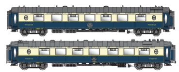 LS Models 79178 - Spur N CIWL Pullmanwagen-Set WP/WPc, blau/creme, Ep. IV, 2-tlg.