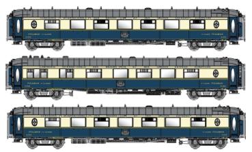 LS Models 79174 - Spur N CIWL Pullmanwagen-Set WP/WPc/WP, blau/creme, Ep. IIIa, 3-tlg.