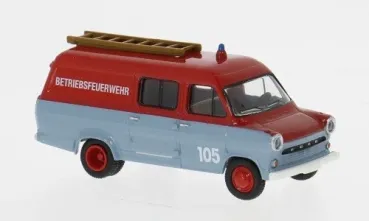 Brekina 93496 - Spur HO Ford Transit, 1970, blaugraue Spedition