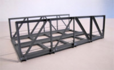 Hack V15-2 - HO Vorflutbrücke 15 cm aus Metall, zweigleisig
