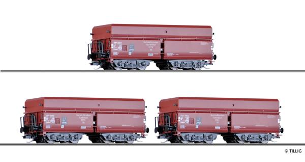 Tillig 01139 - Spur TT 3er Set Selbstentladewagen OOt Saarbrücken der DRG