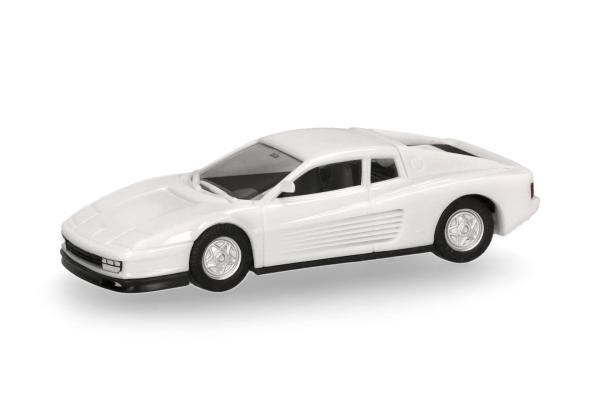 Herpa 025027-002 - Spur HO Ferrari Testarossa (Motorabdeckung zum Öffnen), bianco