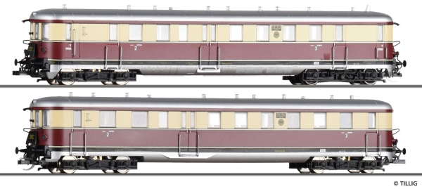 Tillig 02855 - Spur TT Triebwagen VT 137 mit Steuerwagen VS 145, DRG