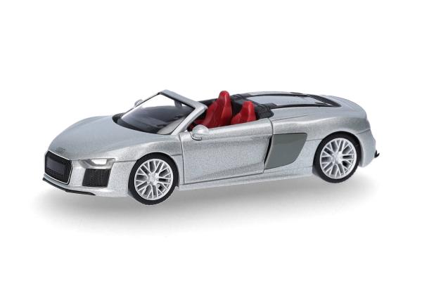 Herpa 038690-002 - Spur HO Audi R8 V10 Spyder, eissilber