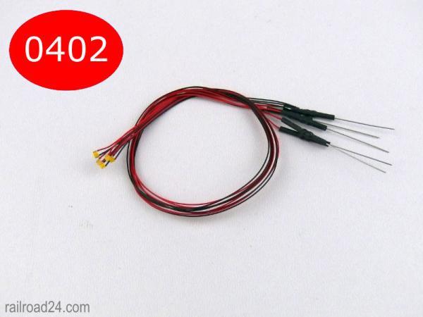 Railroad24 5442 - 5x LED 0402 mit Microlitze rot