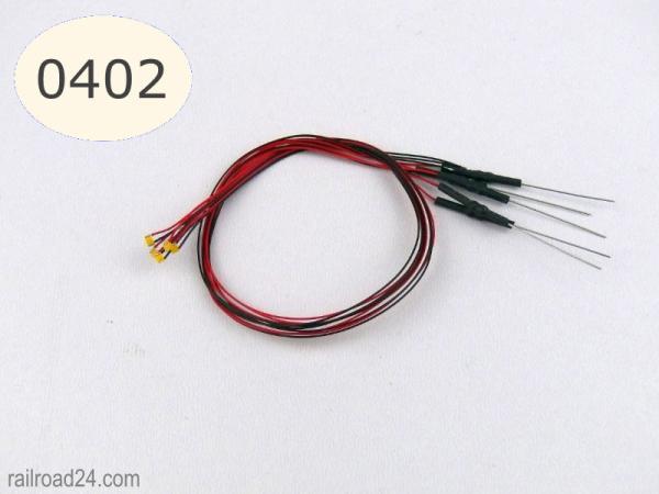 Railroad24 5451 - 5x LED 0402 mit Microlitze warmweiß