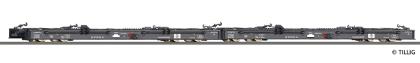 Tillig 05973 - Spur HOe 2er Set Schmalspur-Rollwagen Rf4, DR, Ep.III