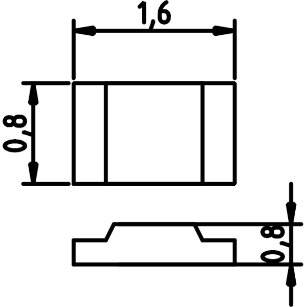 Railroad24 6780 - 5x LED 0603 mit Microlitze gelb