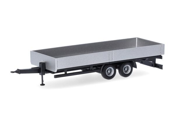 Herpa 076920-002 - Spur HO Tieflade-Tandemanhänger 2-achs, silber