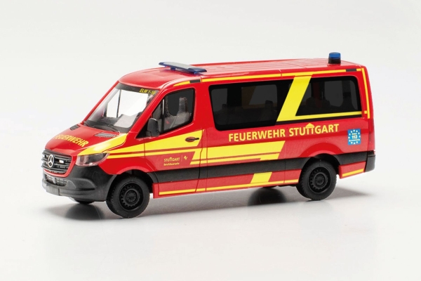 Herpa 097345 - Mercedes-Benz Sprinter '18 Bus Flachdach Branddirektion Stuttgart