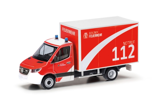 Herpa 097956 - Spur HO Mercedes-Benz Sprinter '18 Koffer  Berliner Feuerwehr