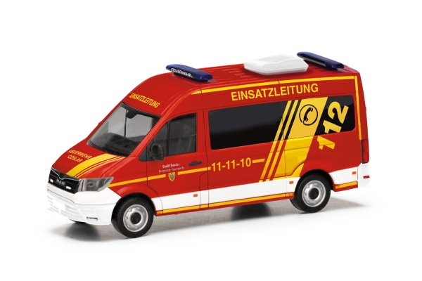 Herpa 098045 - Spur HO MAN TGE Bus Hochdach Feuerwehr Goslar / Einsatzleitung