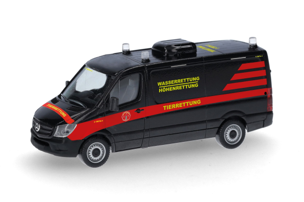 Herpa 098717 - Spur HO MB Sprinter '13 Kasten Flachdach "Gerätewagen Höhenrettung Tierrettung Essen e.V."