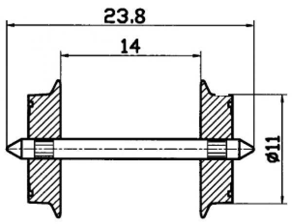 Roco 40183 H0-Wechselstromradsatz