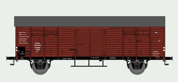 Hädl 113131 - Spur TT Gedeckter Güterwagen Dresden der Verbandsbauart, DRG, Ep.II