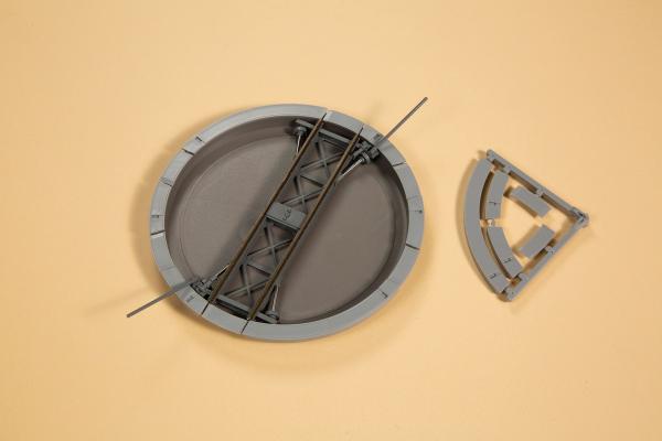 Auhagen 11487 - Spur HO Drehscheibe manuell, 95x111 mm