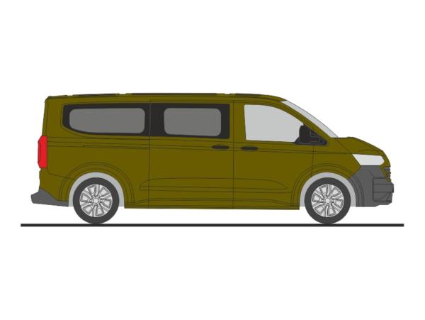 Rietze 11721 - Spur HO Volkswagen Transporter T7 Bus LR FD warm green metallic