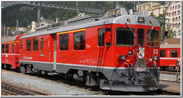 Bemo 1369113 - Spur HOm RhB ABe 4/4 III 53 "Tirano" Berninabahn 1./2. Klasse, neurot DIGITAL mit SOUND