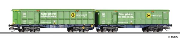 Tillig 15082 - Spur TT Doppeltragwagen InnoWaggon beladen mit zwei ScrapTainer der VTG