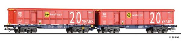 Tillig 15084 - Spur TT Doppeltragwagen InnoWaggon beladen mit zwei ScrapTainer der VTG