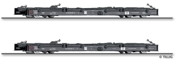 Tillig 15975 - Spur HOm 2er Set Güterwagen (Rf4) der DR