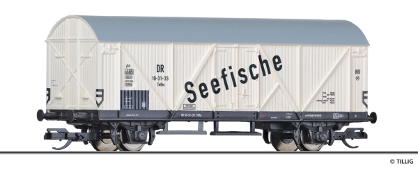 Tillig 17009 - Spur TT Kühlwagen Tnfhs, DR,  'Seefische'