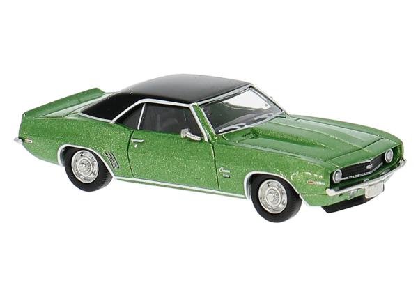 Brekina 18379 - Spur HOChevrolet Camaro ´69 in met, grün/schwarz