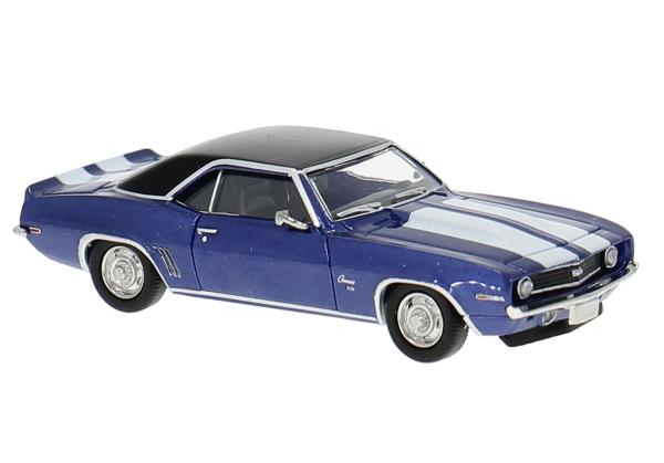 Brekina 18381 - Spur HO Chevrolet Camaro ´69 in blau met., mit neuen Felgen