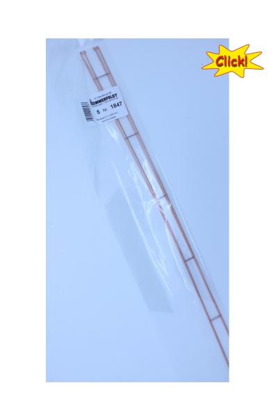 erfSommeldt 1847 - Spur HO/HOm  Fahrdraht verkupfert 0,7 x 500 mm Click (5 Stück)