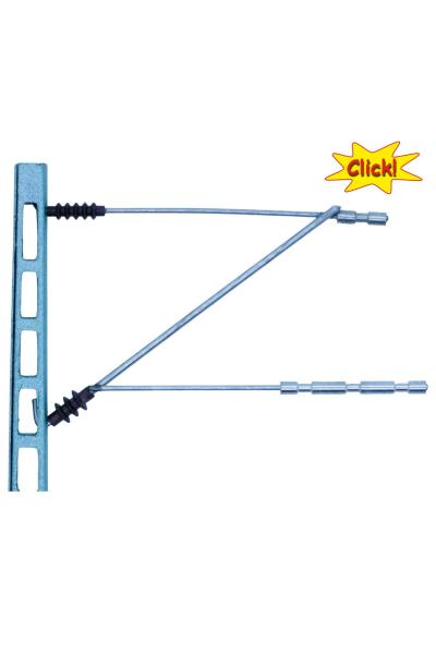 Sommerfeldt 1860 - Spur HO Gitter-Mittelmast mit 2 Ausleger Click (1 Stück)