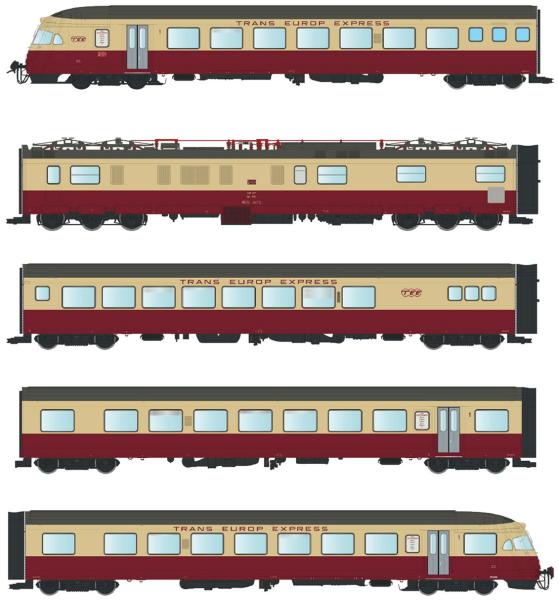 LS Models 17522 - Spur H0 Triebzug RAe TEE II Gottardo, 5-tlg. SBB, Ep.III, AC