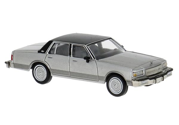 Brekina 19723 - Spur HO Chevrolet Caprice, silber, schwarz