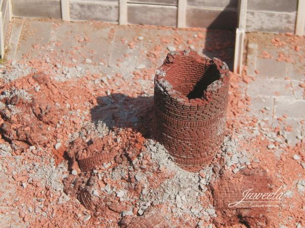 Juweela 21334 - Spur TT Industrieschornstein im Abbruch