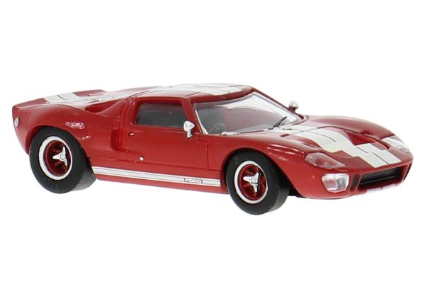 Brekina 18550 - Spur HO  Ford GT40 rot/weiß 1966